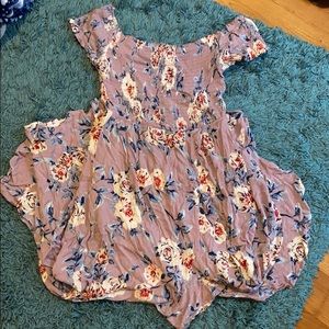 candie’s long floral off shoulder dress size large